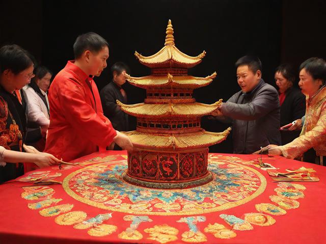 九游体育网站_ 传统技艺“宝塔滚绣”比赛，文化融合的视觉盛宴